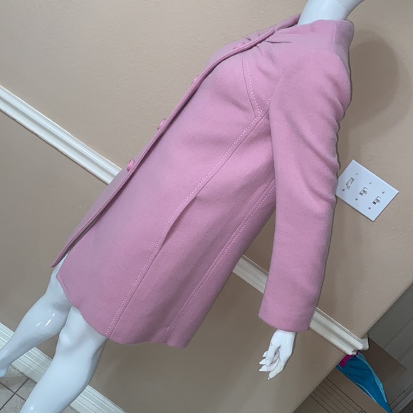 Kate Spade "Forever" Pea Coat  Etta Pink Wool with Vintage Bow Design - Picture 8 of 15